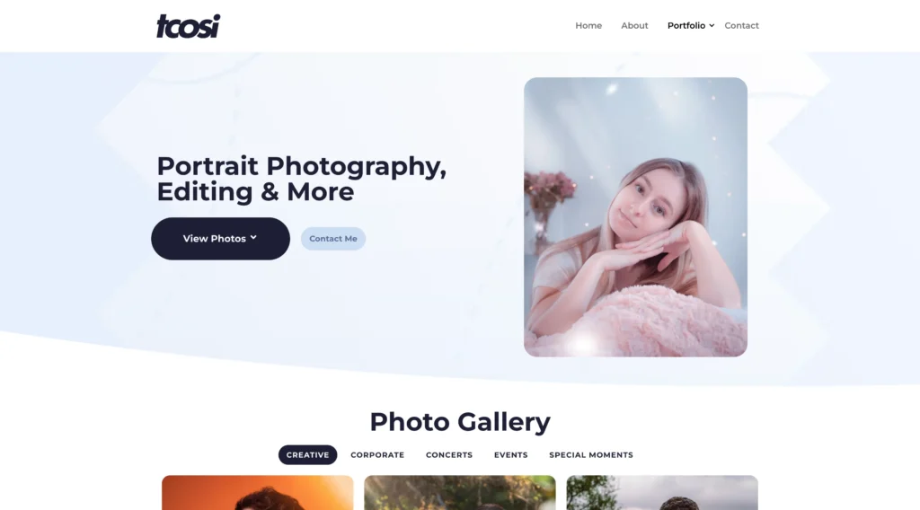 tcosi Photo Gallery page